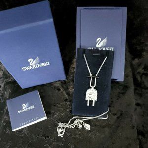 Swarovski Crystal Energy Plug Electric Pendant Necklace #933571 New in Box